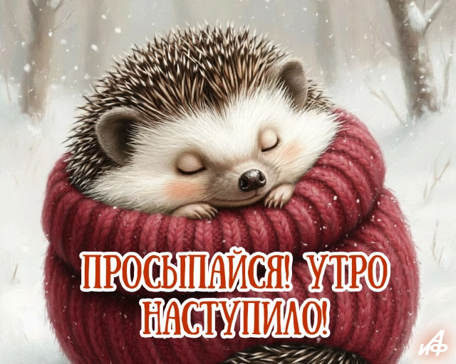 зимнее утро открытка