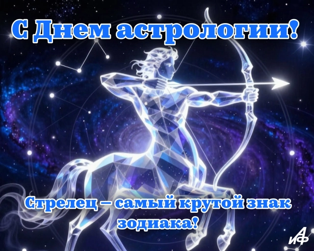 открытка знак зодиака стрелец