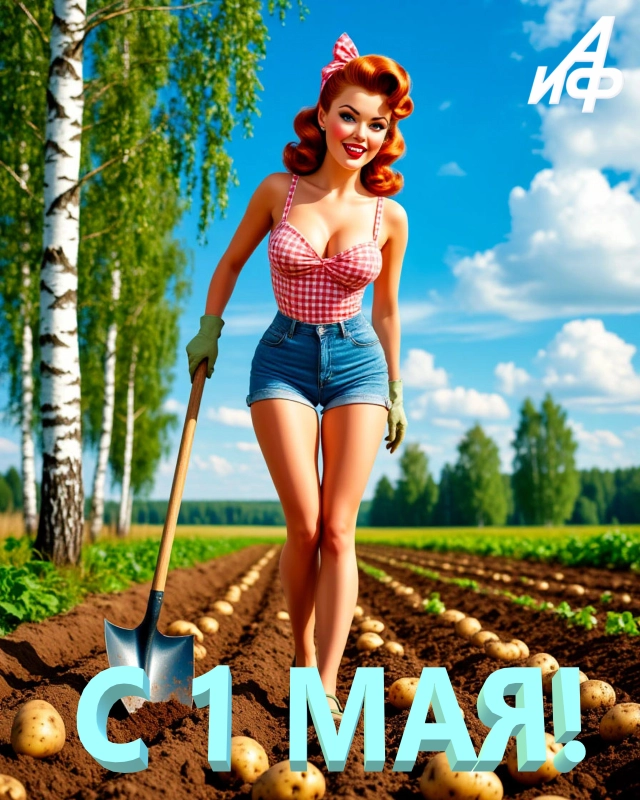 открытка 1 мая дача прикол