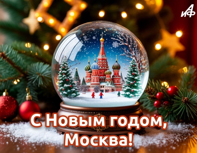 с новым годом москва открытка
