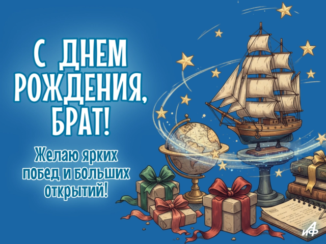 с днем рождения брат открытка