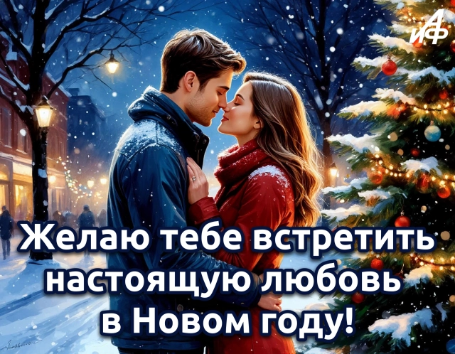 новый год любовь открытка