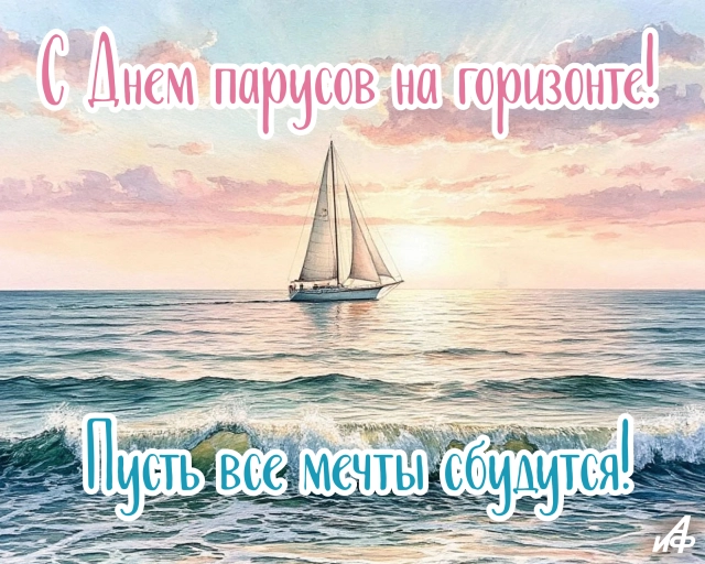 19 мая день парусов&nbsp;на горизонте открытка