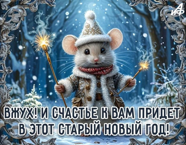 старый новый год открытка юмор счастье