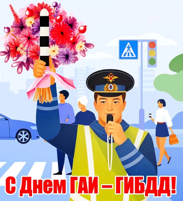 Яркие открытки на день ГАИ. Красивые картинки с поздравлениями для ГИБДД