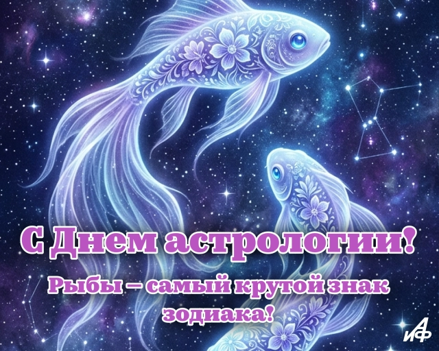открытка знак зодиака рыбы