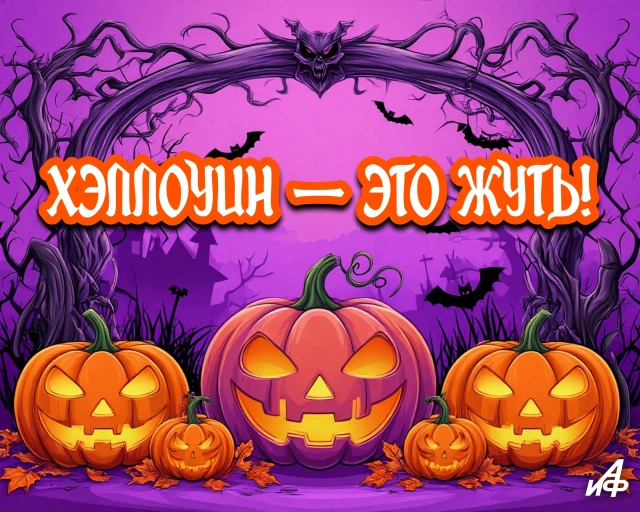 хеловин открытка