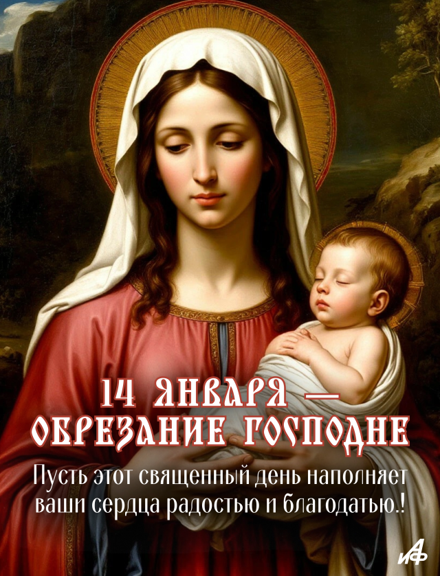 14 января обрезание Господне открытка