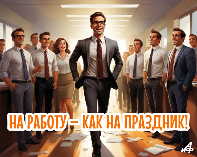 открытка на работу как на праздник