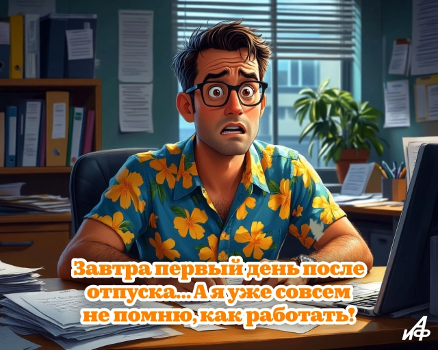 завтра первый день после отпуска