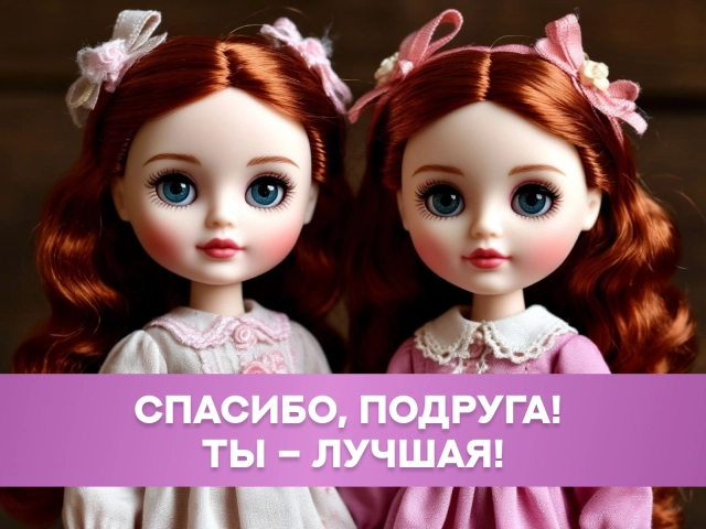 спасибо подруга открытка