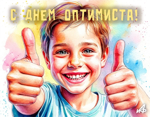 27 февраля открытка день оптимиста
