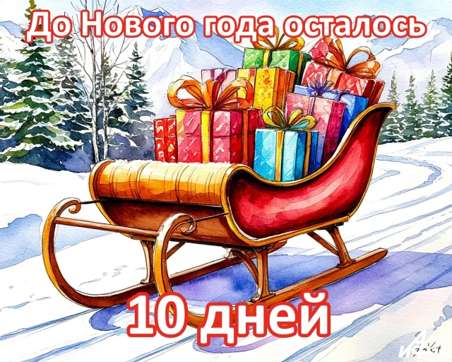 10 дней до нового года открытки