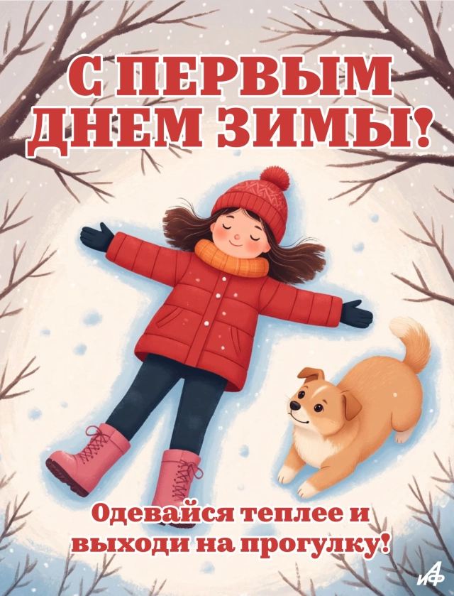 с первым днем ззимы открытка