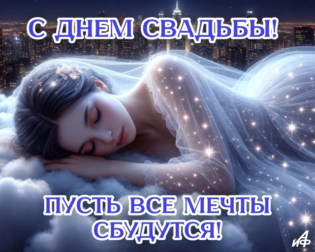 открытка свадьба нежные оттенки невеста мечты сказка