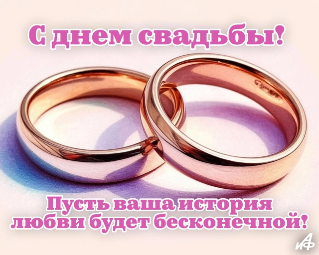 красивая открытка с кольцами свадьба пожелание скачать