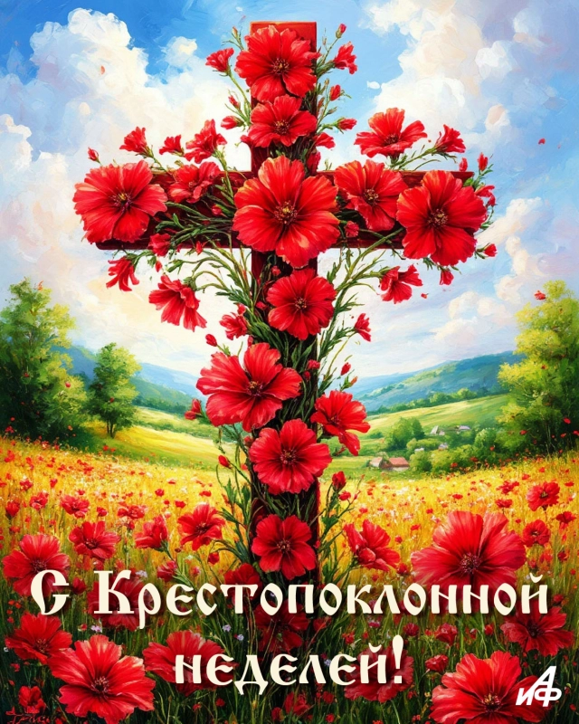 открытка крестопоклонное воскресенье
