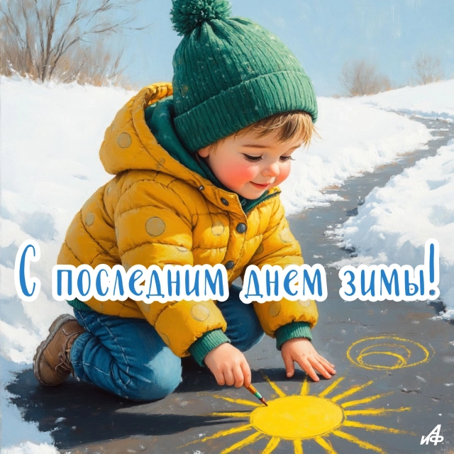 последний день зимы открытка
