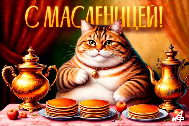 16 февраля Масленица открытка