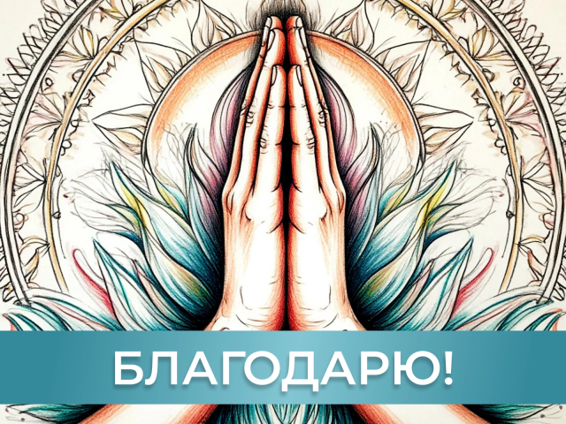 открытка благодарю