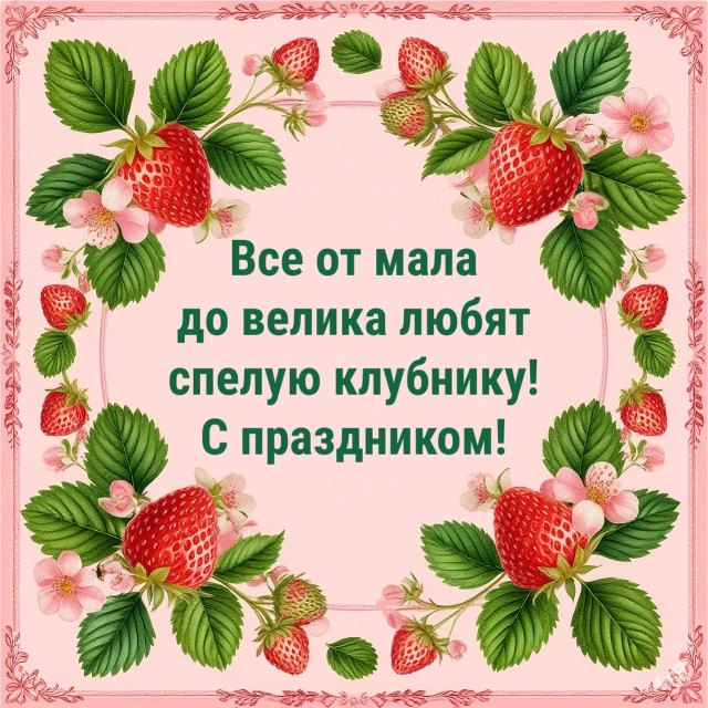 30+ открыток с Днем клубники. Красивые картинки для дачников и влюбленных
