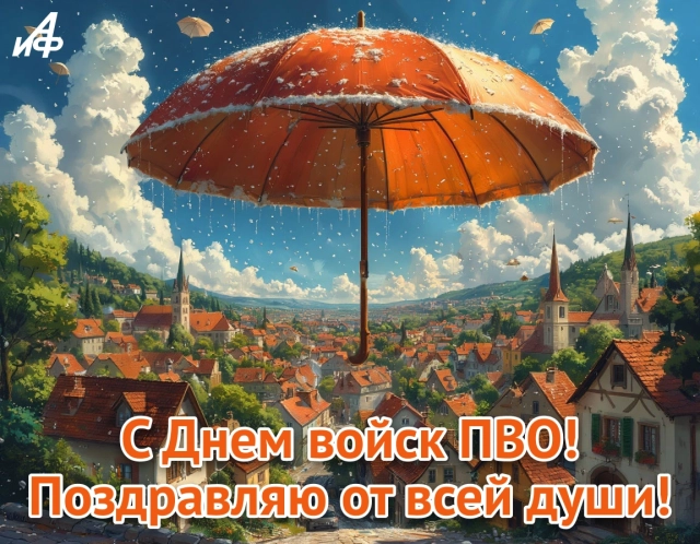 поздравительная открытка День ПВО для военного