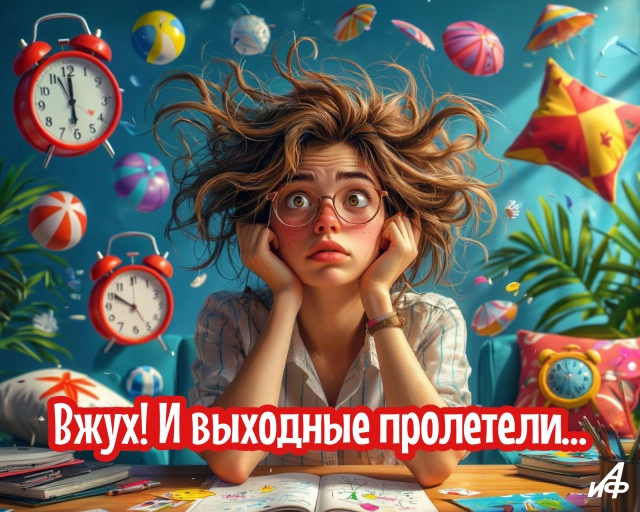открытка выходные пролетели