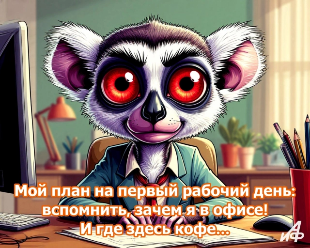 первый рабочий день открытки с юмором