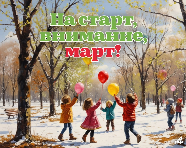 первый день весны открытка