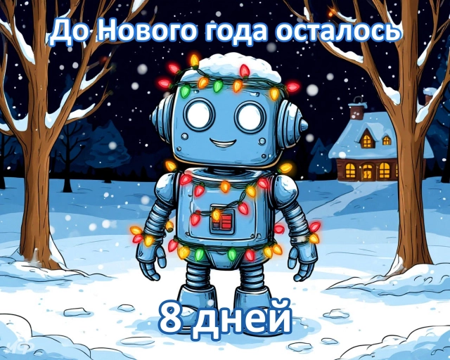 8 дней до нового года открытки