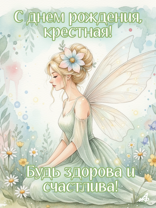 с днем рождения крестная мама открытка