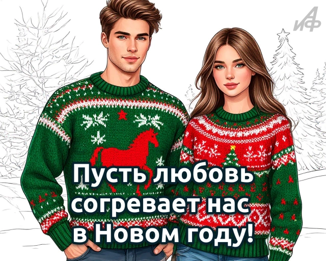 Новый год любовь открытка