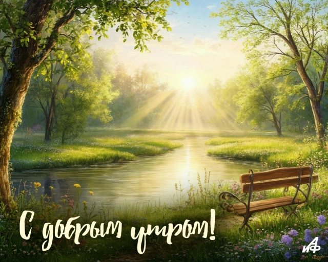 открытка с добрым утром парк