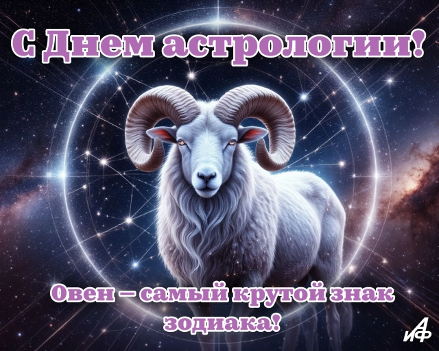 открытка знак зодиака овен