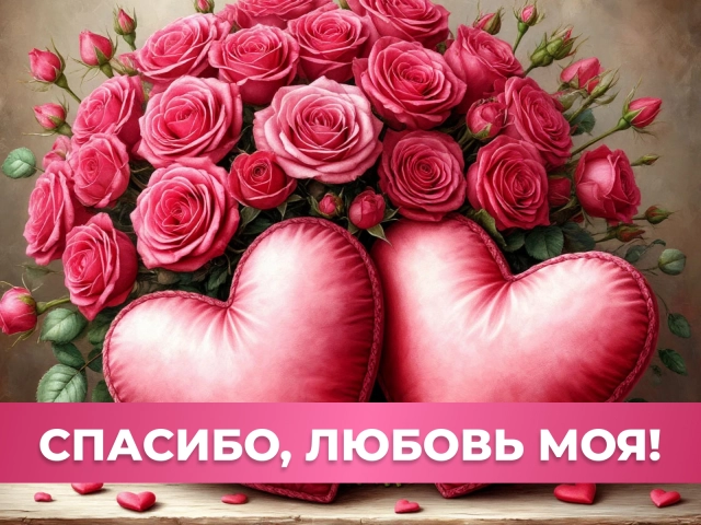  спасибо любовь моя открытка 