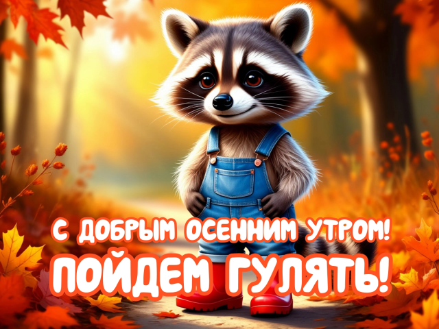 скачать открытку осень доброе утро бесплатно без регистрации