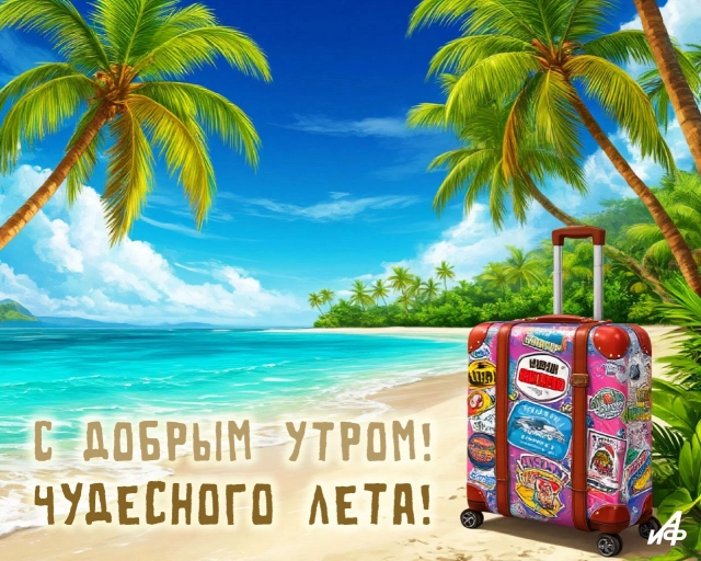 открытка с добрым утром море