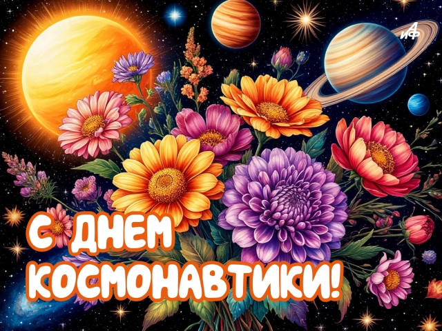 открытка с космосом