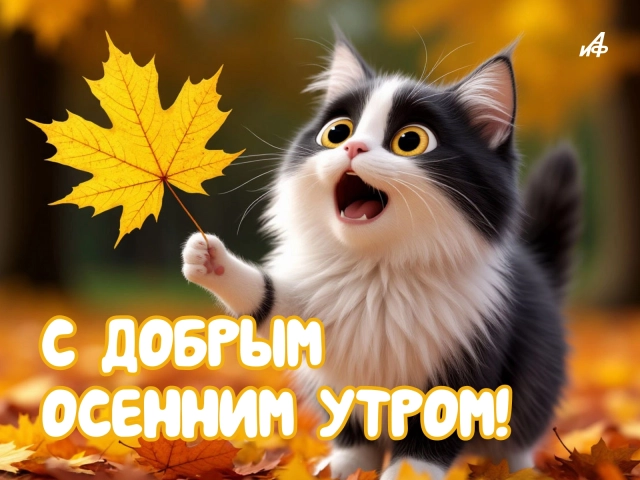скачать открытку осень доброе утро бесплатно без регистрации