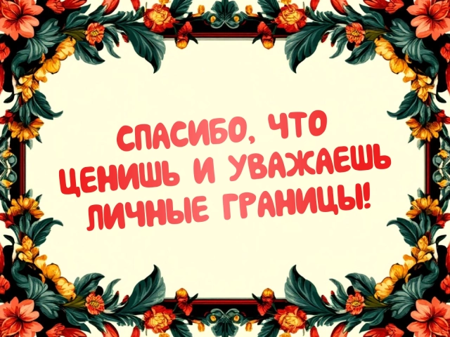 открытка спасибо личные границы