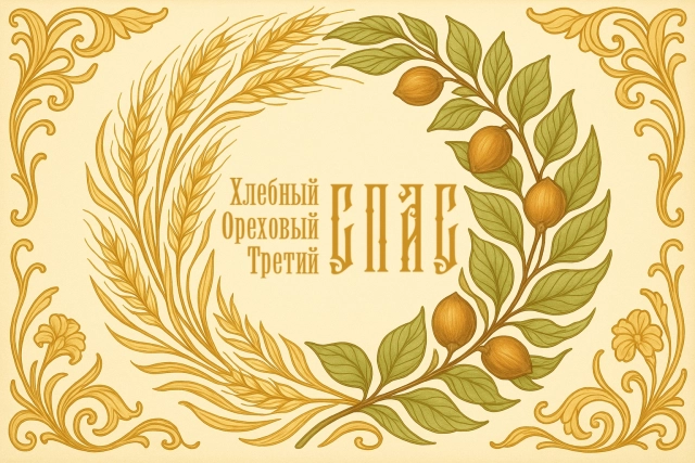 30+ красивых открыток к Ореховому и Хлебному Спасу на 29 августа