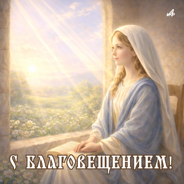 открытка с благовещением