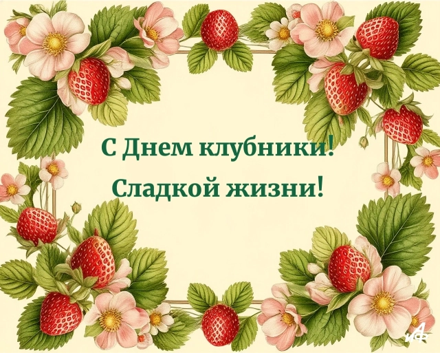 30+ открыток с Днем клубники. Красивые картинки для дачников и влюбленных