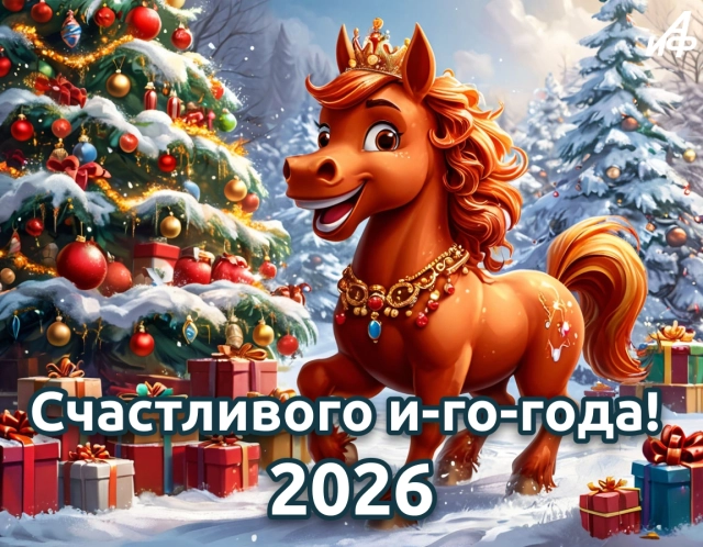открытка год лошади 2026