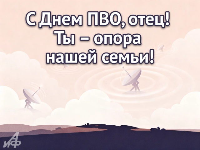 праздничная открытка ко Дню ПВО с текстом