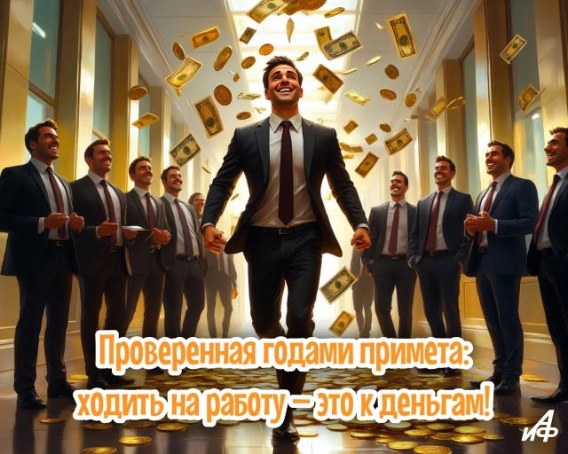 открытка ходить на работу это к деньгам
