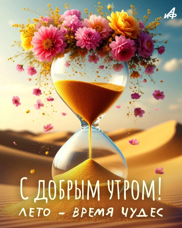 открытка с добрым утром время