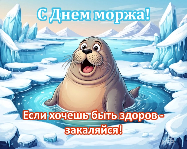 с днем моржа открытка