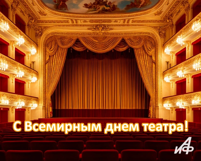 всемирный день театра открытка