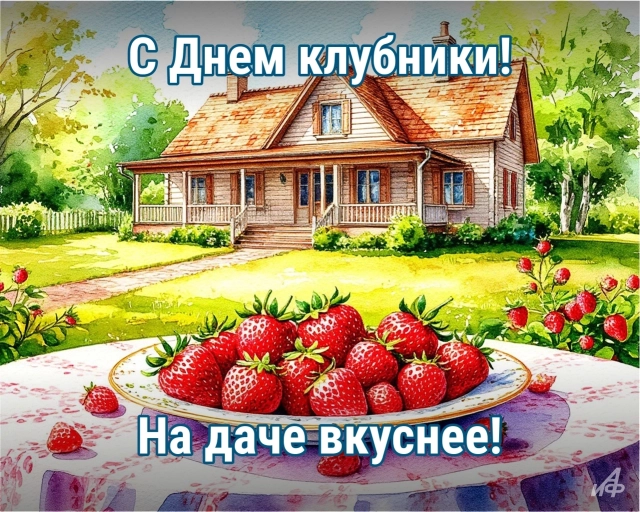 30+ открыток с Днем клубники. Красивые картинки для дачников и влюбленных